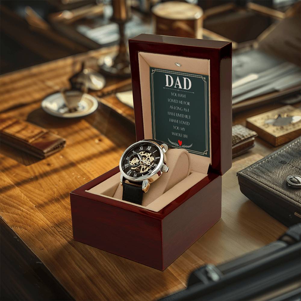 To My Dad Openwork Watch Gift For Dad Father's Day Gift Gift For Dad From Daughter Dad Birthday Gift