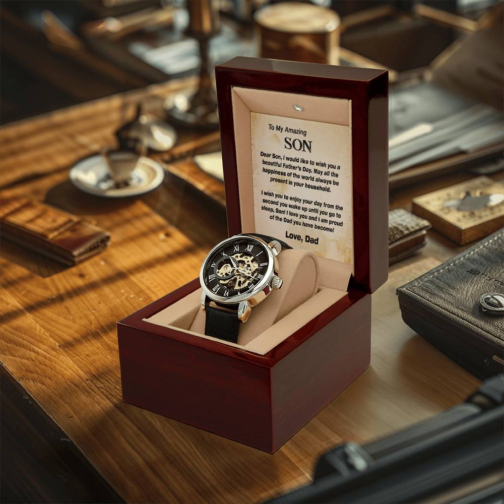 To My Amazing Son Gift Watch Openwork Watch For Son Father's Day Gift For Son To My Son From Dad Gift Watch Skeleton Face Watch For Son