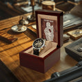 Gift For Dad From Daughter Special Constant Support Men's Openwork Watch