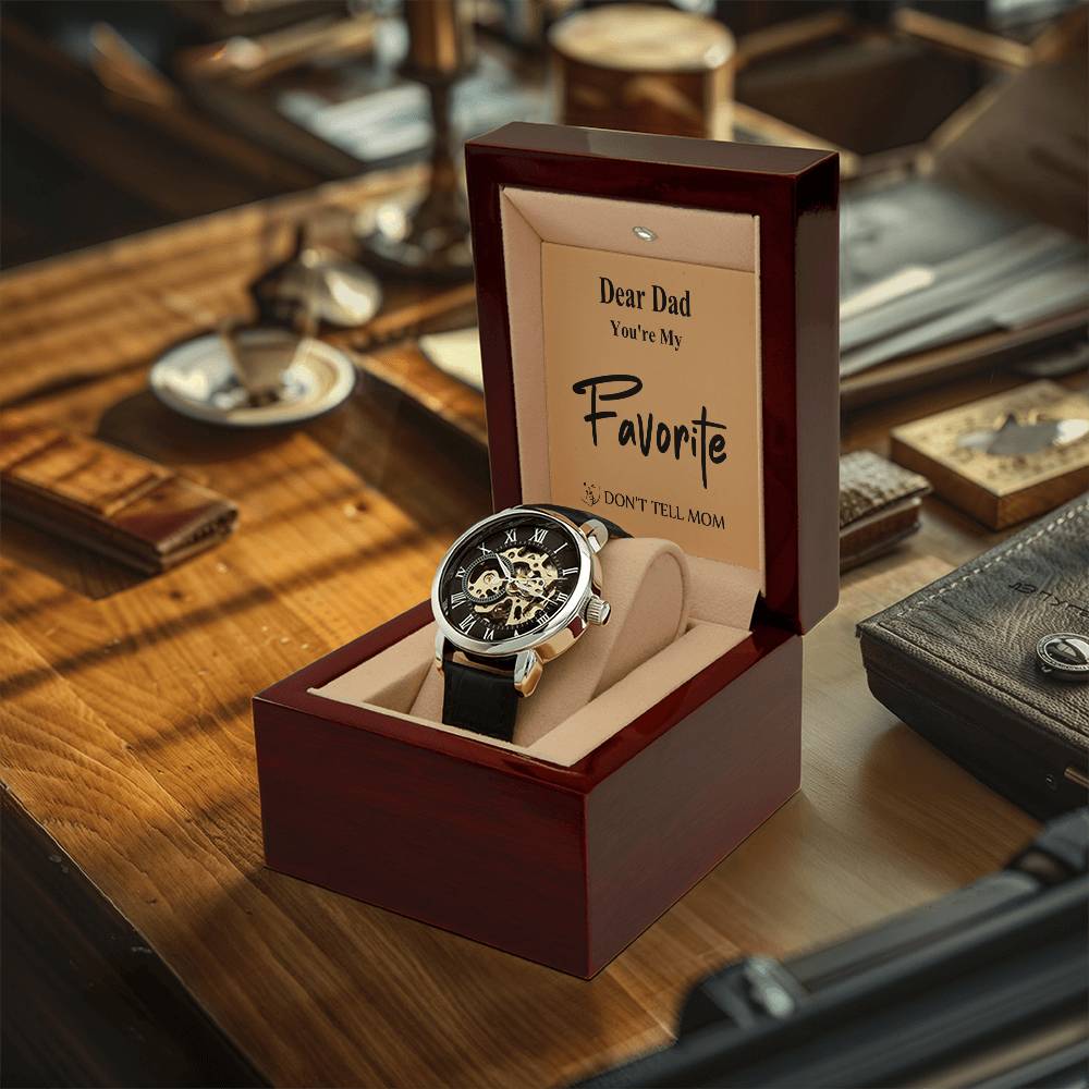Dad Special Gift From Daughter Or Son Watch For Dad Father's Day Gift Gift From Daughter Gift From Son Gift For Dad Openwork Watch