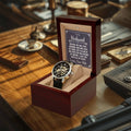 To My Husband - Meeting You Was Fate - Men's Openwork Watch - Gift For Husband