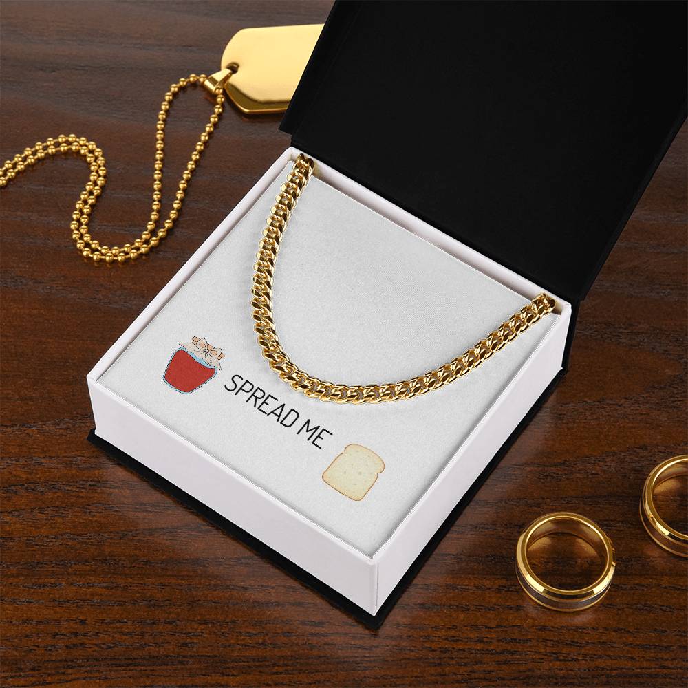 Chain Link Neckwear With Message Card & Luxury Gift Box Cuban Link Chain