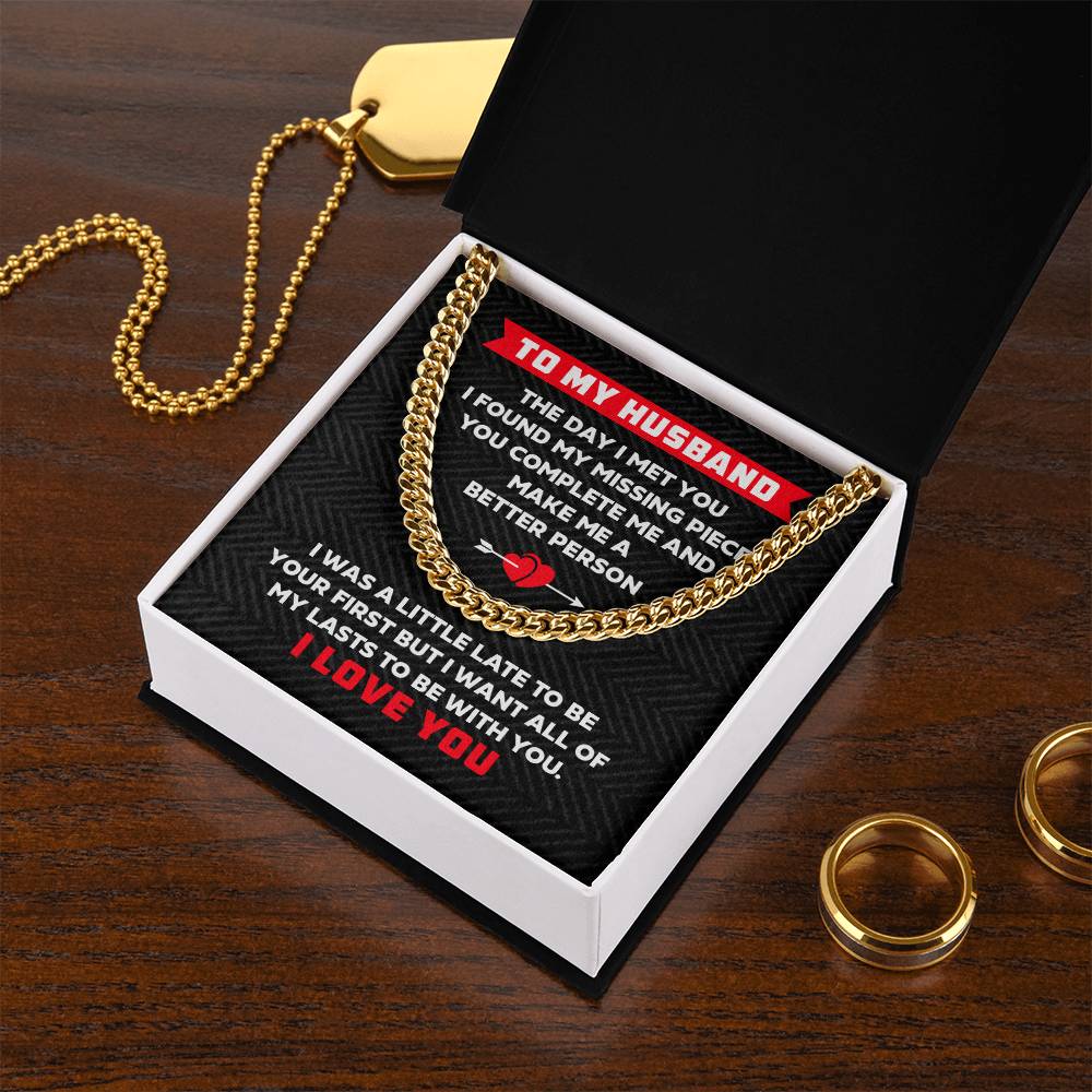 To My Husband - Cuban Link Chain