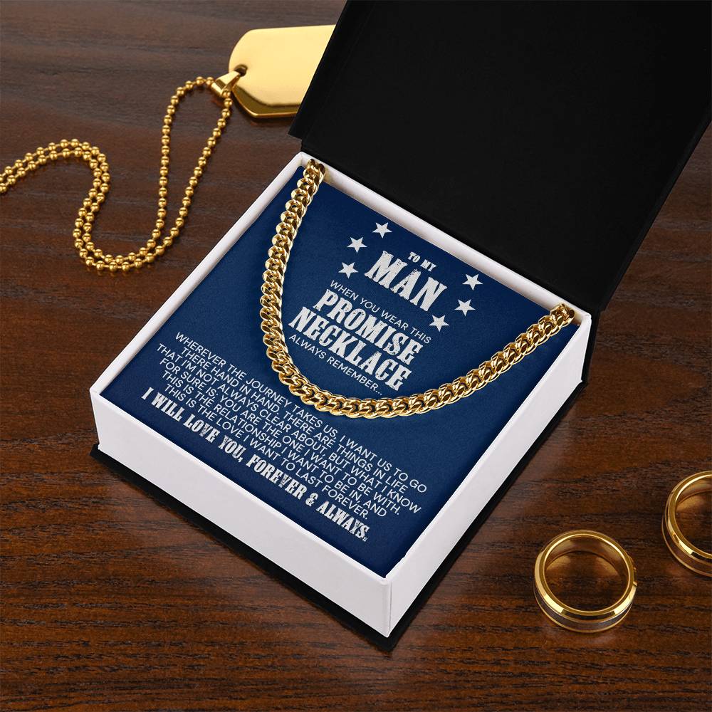 To My Man - Cuban Link Chain Necklace