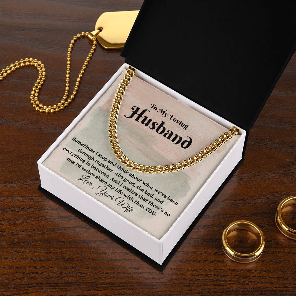 Anniversary Gift To Husband - Cuban Link Chain Necklace