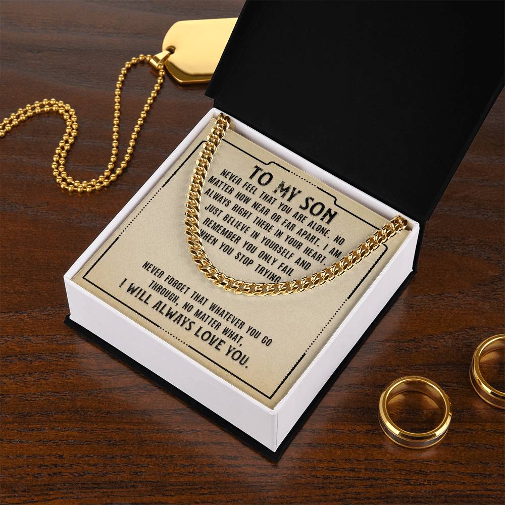 To My Son  🎁 ❤️  Cuban Link Chain Necklace