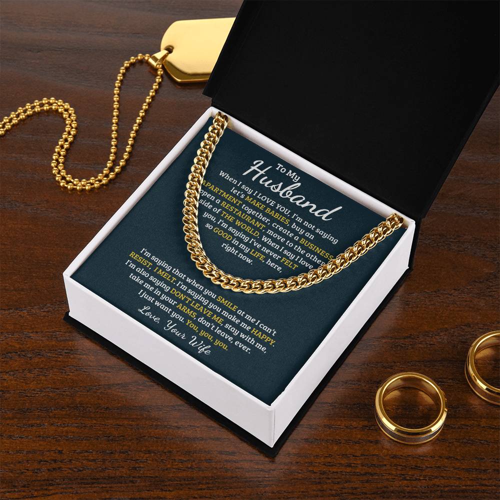 Best Gift For Your Husband Cuban Link Chain