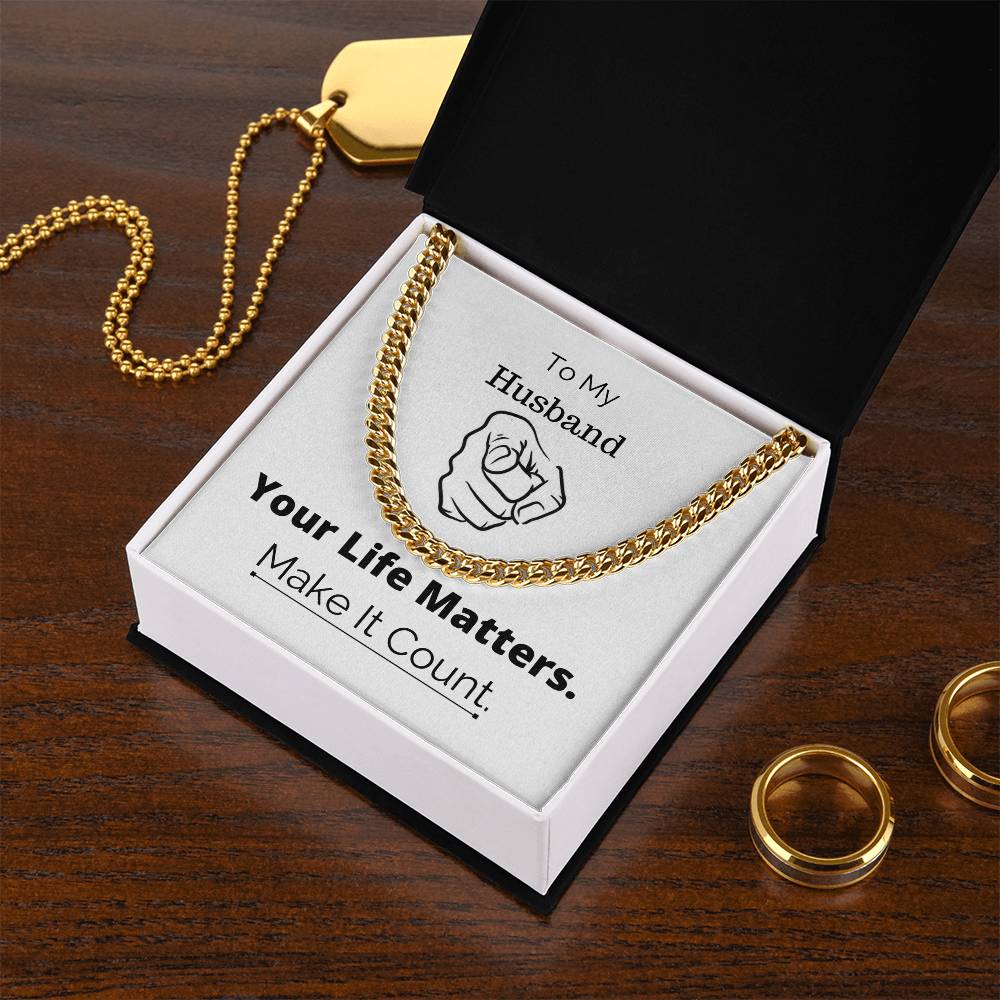 Gift For Husband You Matter All Lives Matter Police Lives Matter Motivational Quotes Christian Gifts Sentimental Gift Cuban Link Chain