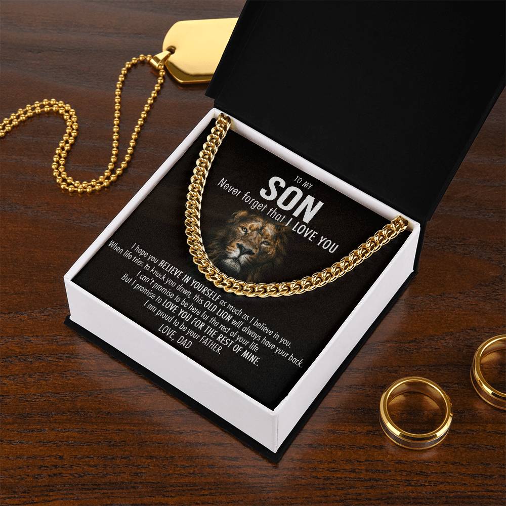 Gift For Son - Always Have Your Back - Cuban Cuban Link Chain