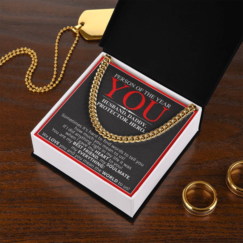 Person Of The Year - Gift For Husband Cuban Link Chain