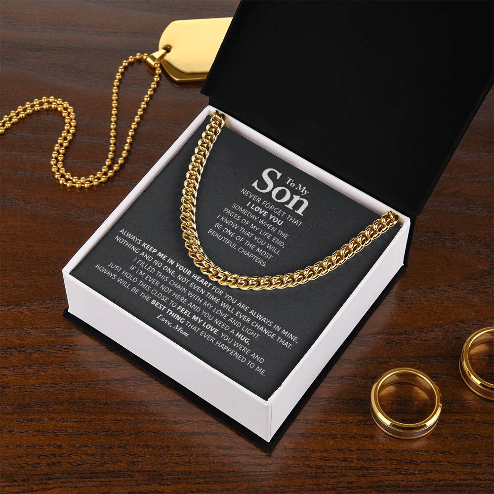 My Son - Keep Me In Your Heart - Cuban Link Chain