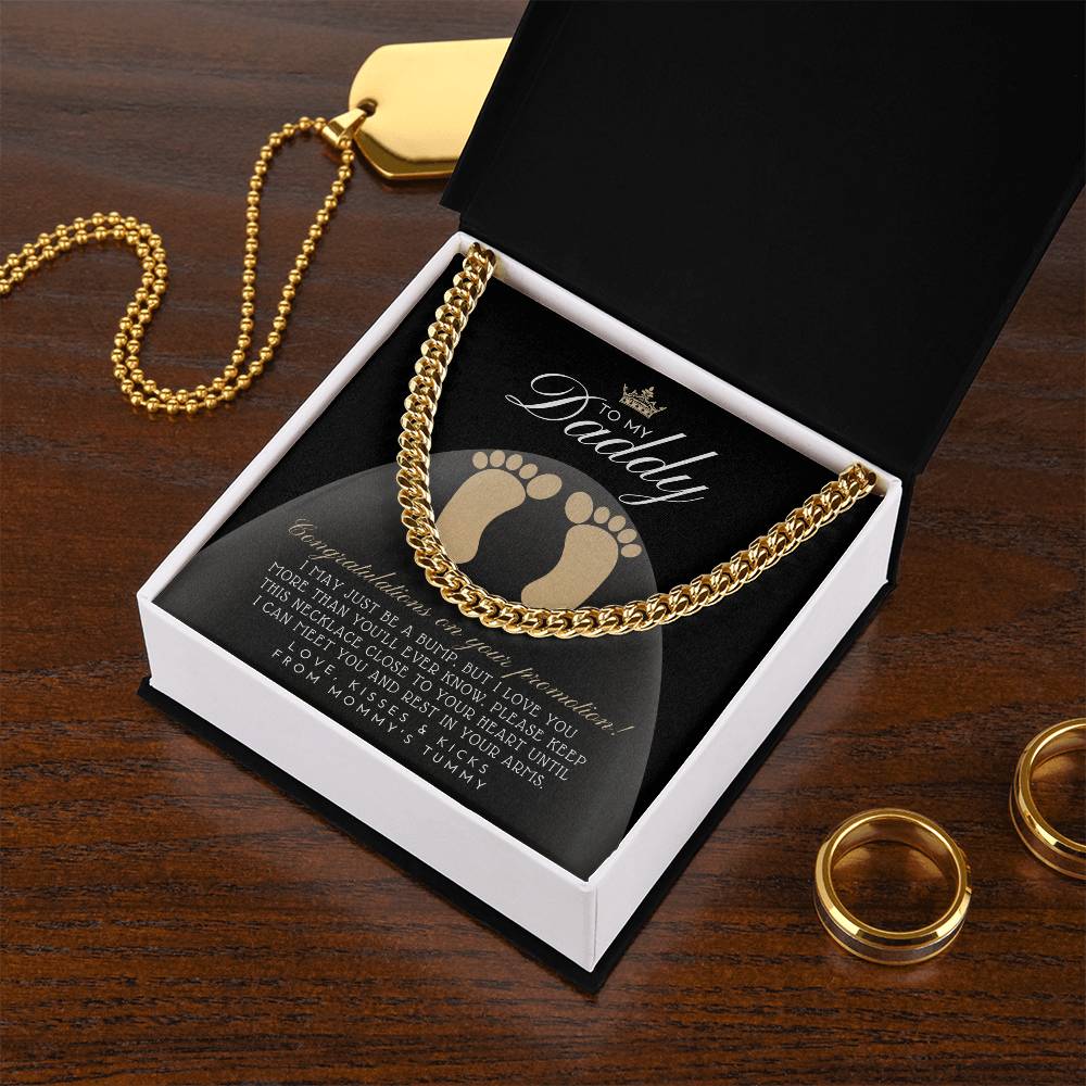 New Dad Promotion Celebration Gift Congratulations On Your Promotion New Daddy Gift From Bump Daddy To Be Promotion Gi Cuban Link Chain