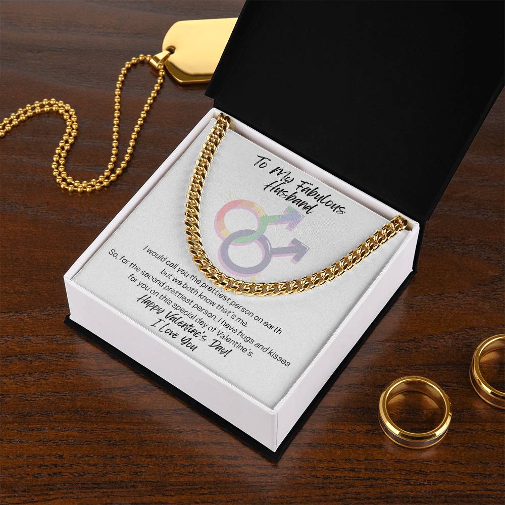 To My Fabulous Husband - Cuban Link Chain Necklace