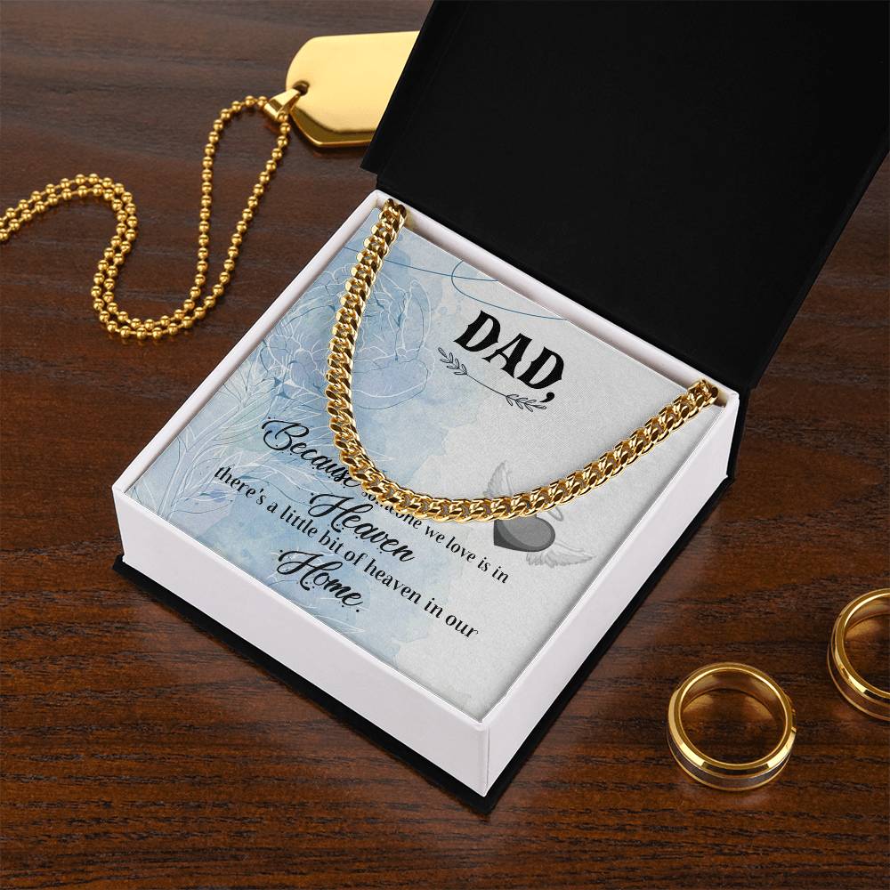 To My Dad Cuban Link Chain