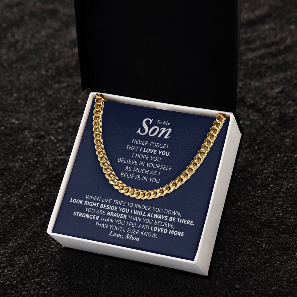 My Son - I Will Always Be There - Cuban Link Chain