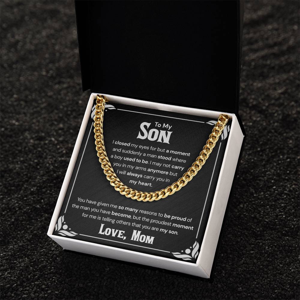 To My Son - So Many Reasons - Cuban Link Chain