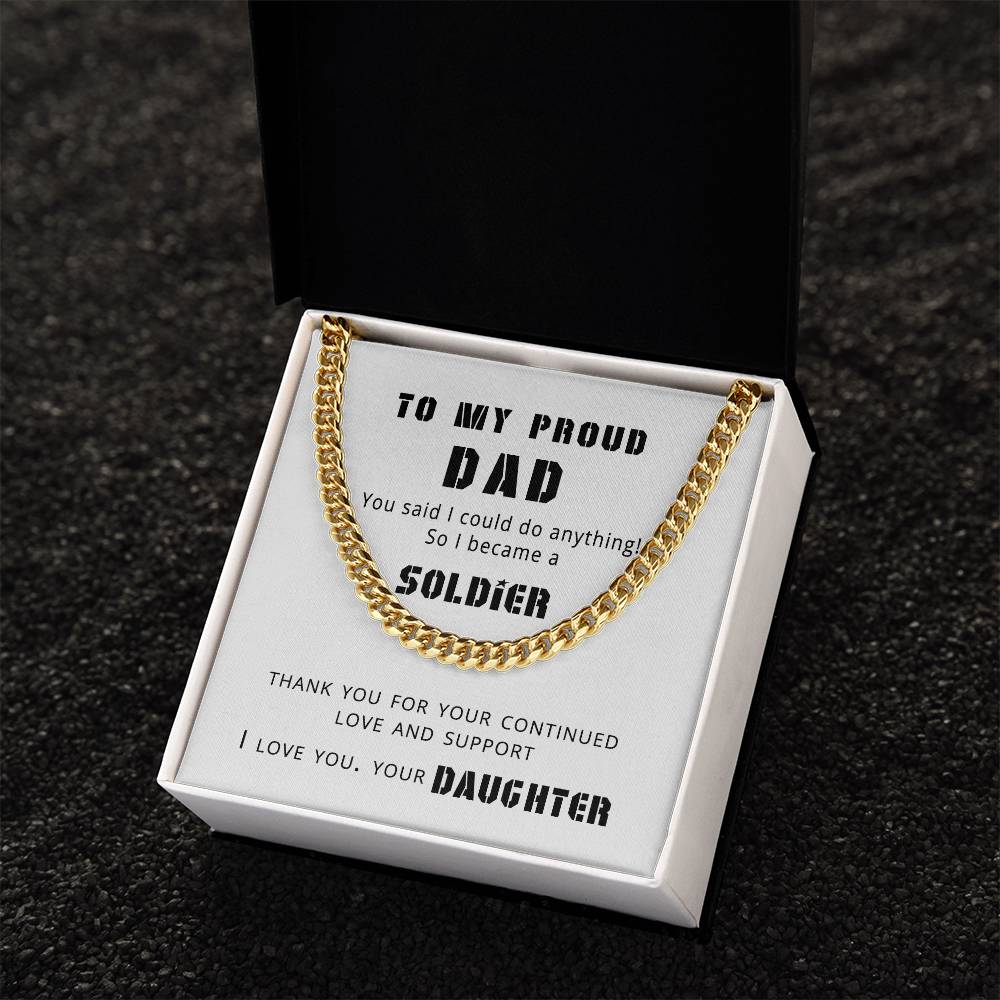 Proud Dad Cuban Link Chain