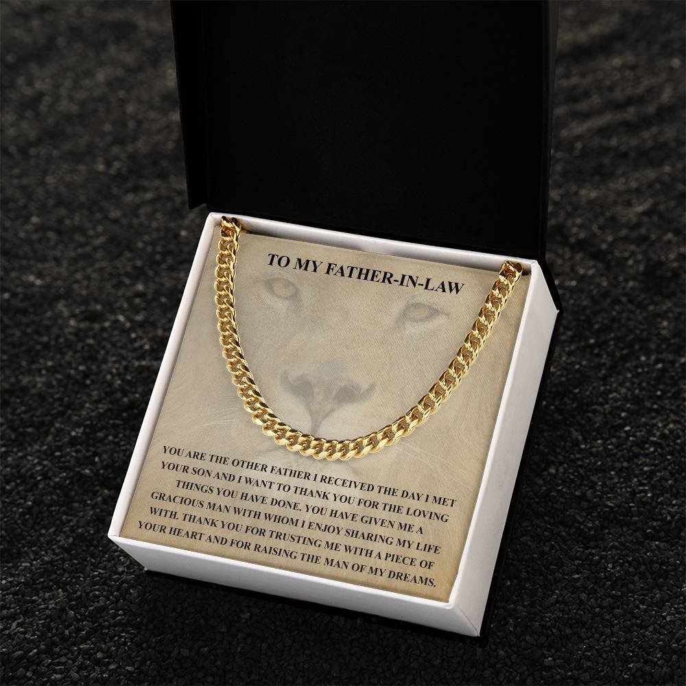 Father In Law Gift From Daughter In Law Fathers Day Gift For Father In Law Christmas Gift For Father In Law Cuban Link Chain