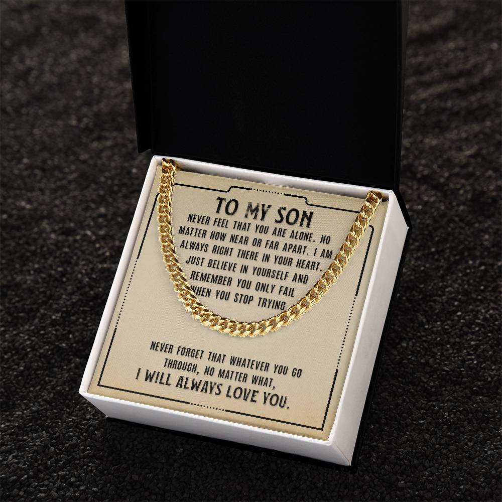 Gift For Son - Cuban Link Chain Necklace - Trending Now