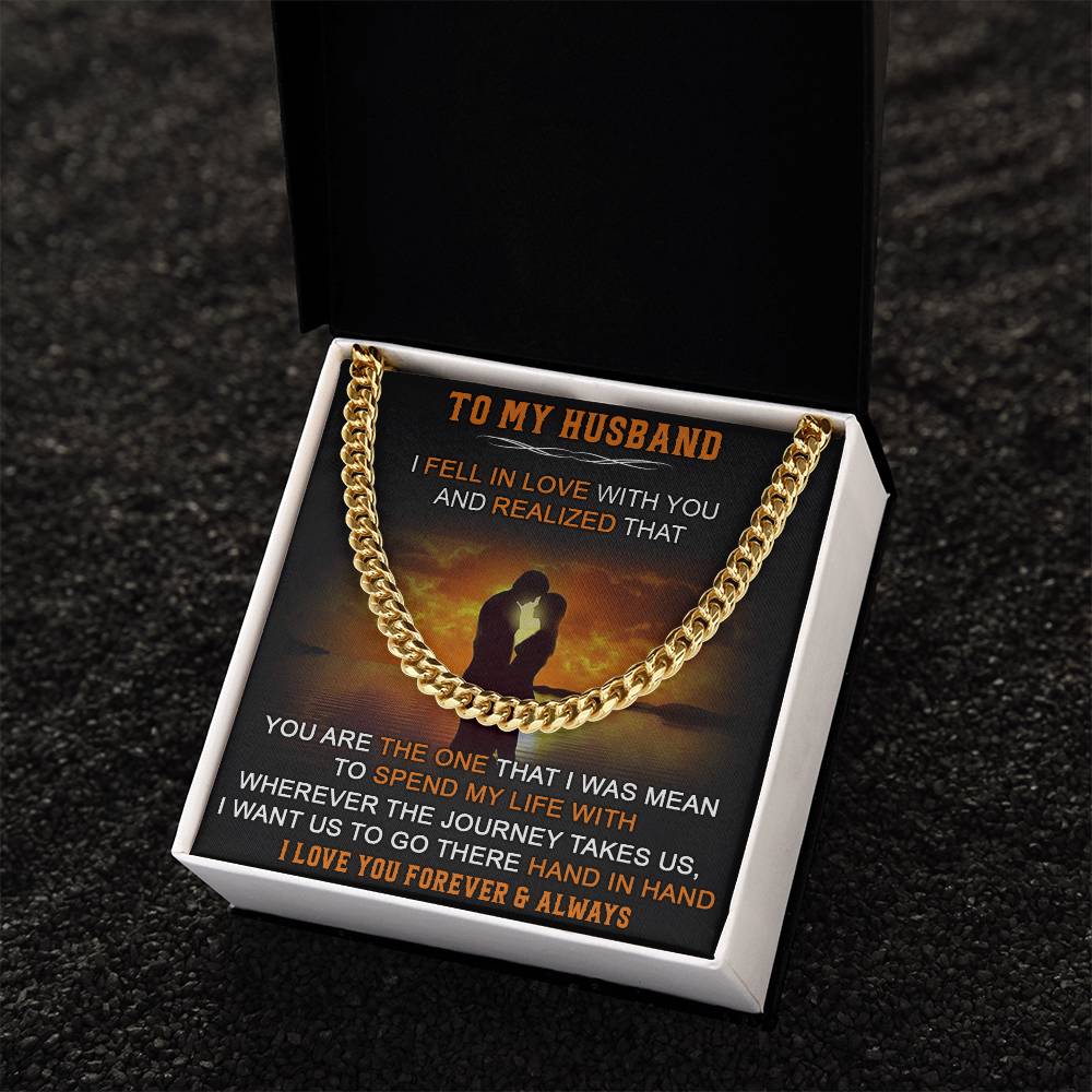 Gift For Husband - Fell In Love - Cuban Link Cuban Link Chain