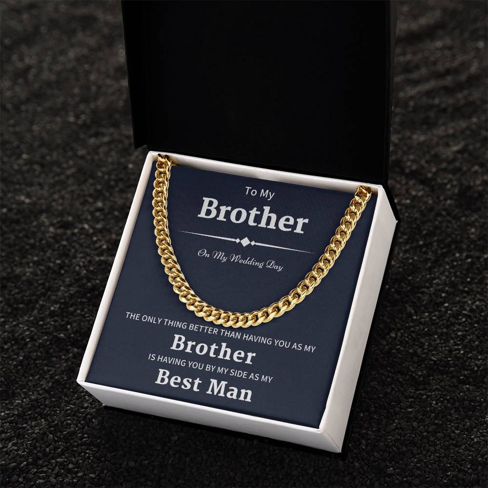 Best Man Gift Wedding Gift For Brother Brother Best Man Gift Best Man Gifts Ideas For Brother Groomsman Wedding Gift F Cuban Link Chain