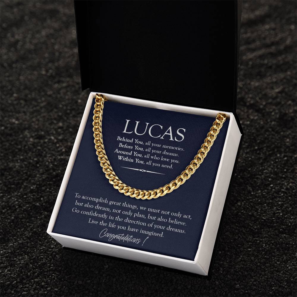 Personalized Graduation Gifts For Him High School College Graduation Gifts For Him  Graduation Necklace For Son Grands Cuban Link Chain