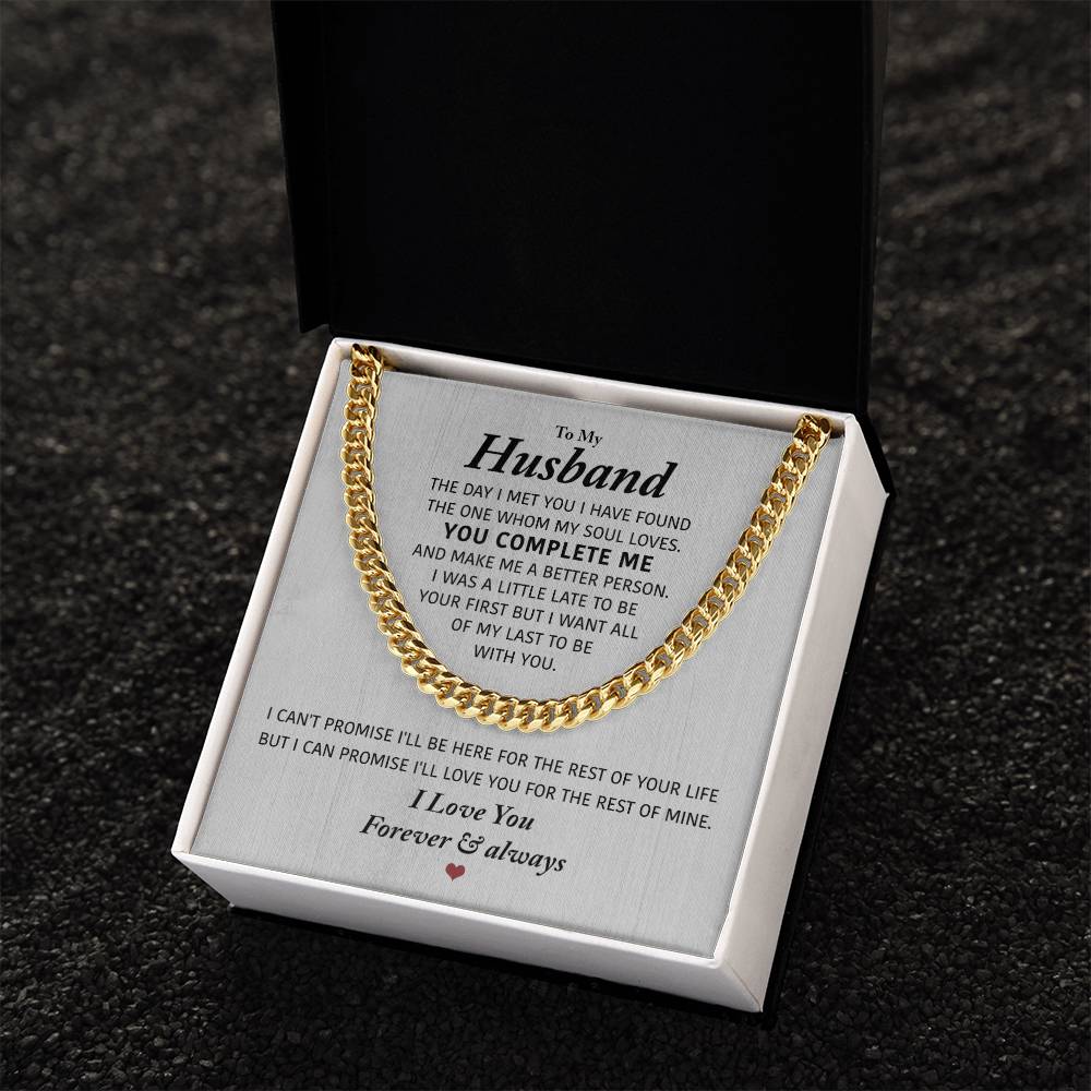 Perfect Gift For Husband Cuban Link Chain