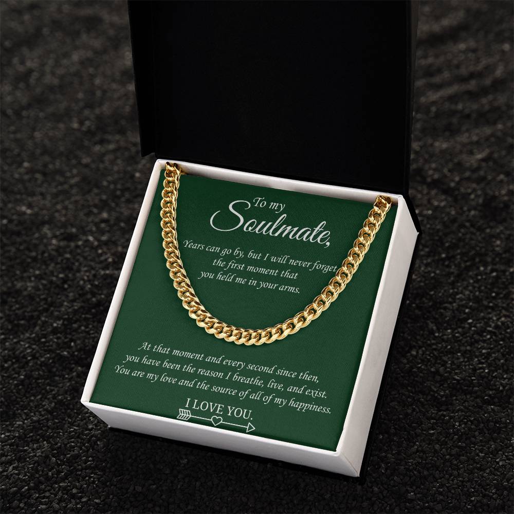 Valentine's Gift Cuban Necklace Gift For Boyfriendsoulmatehusband - You Are My Love And The Source Of All Of My Happin Cuban Link Chain