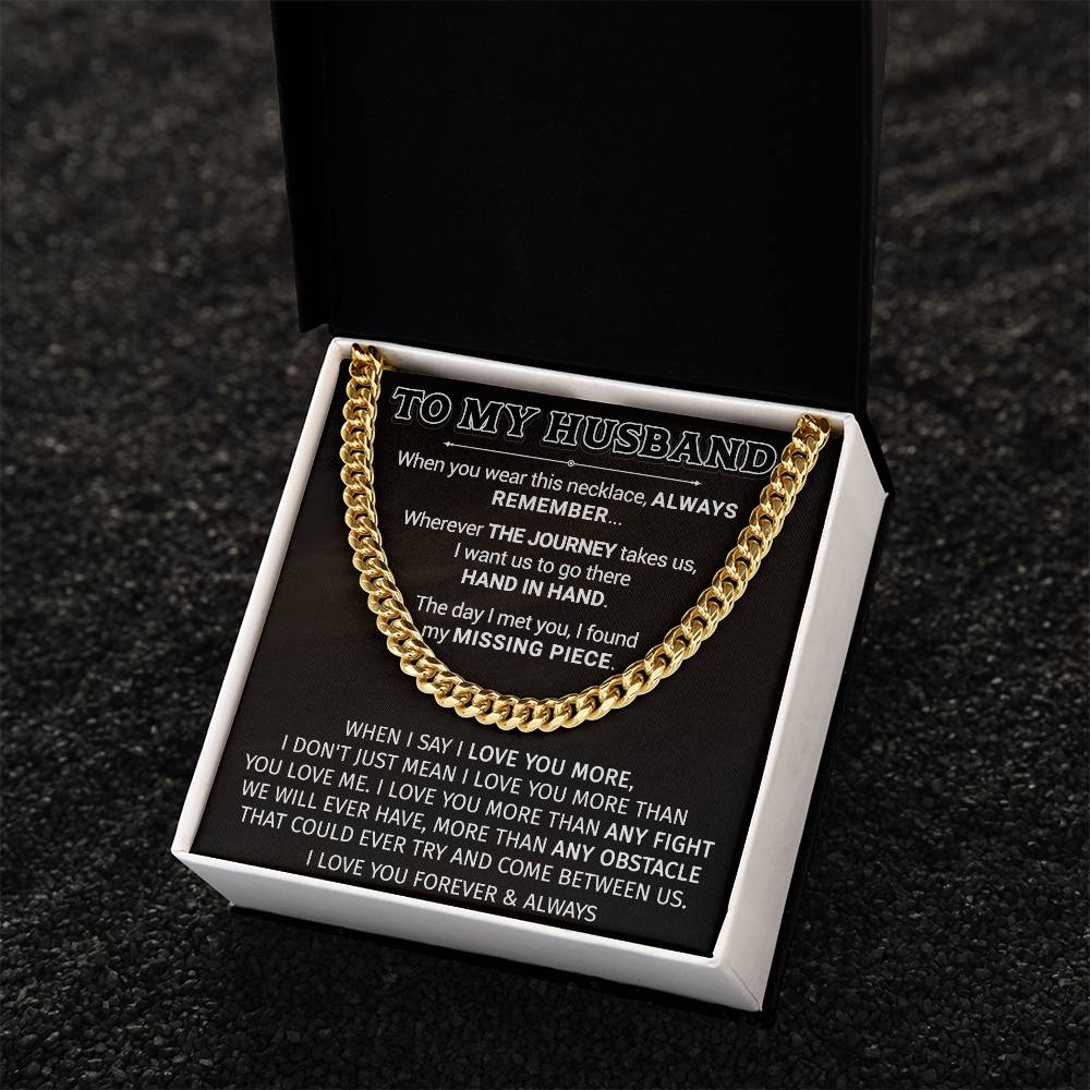 Gift For Husband - Missing Piece - Cuban Link Cuban Link Chain