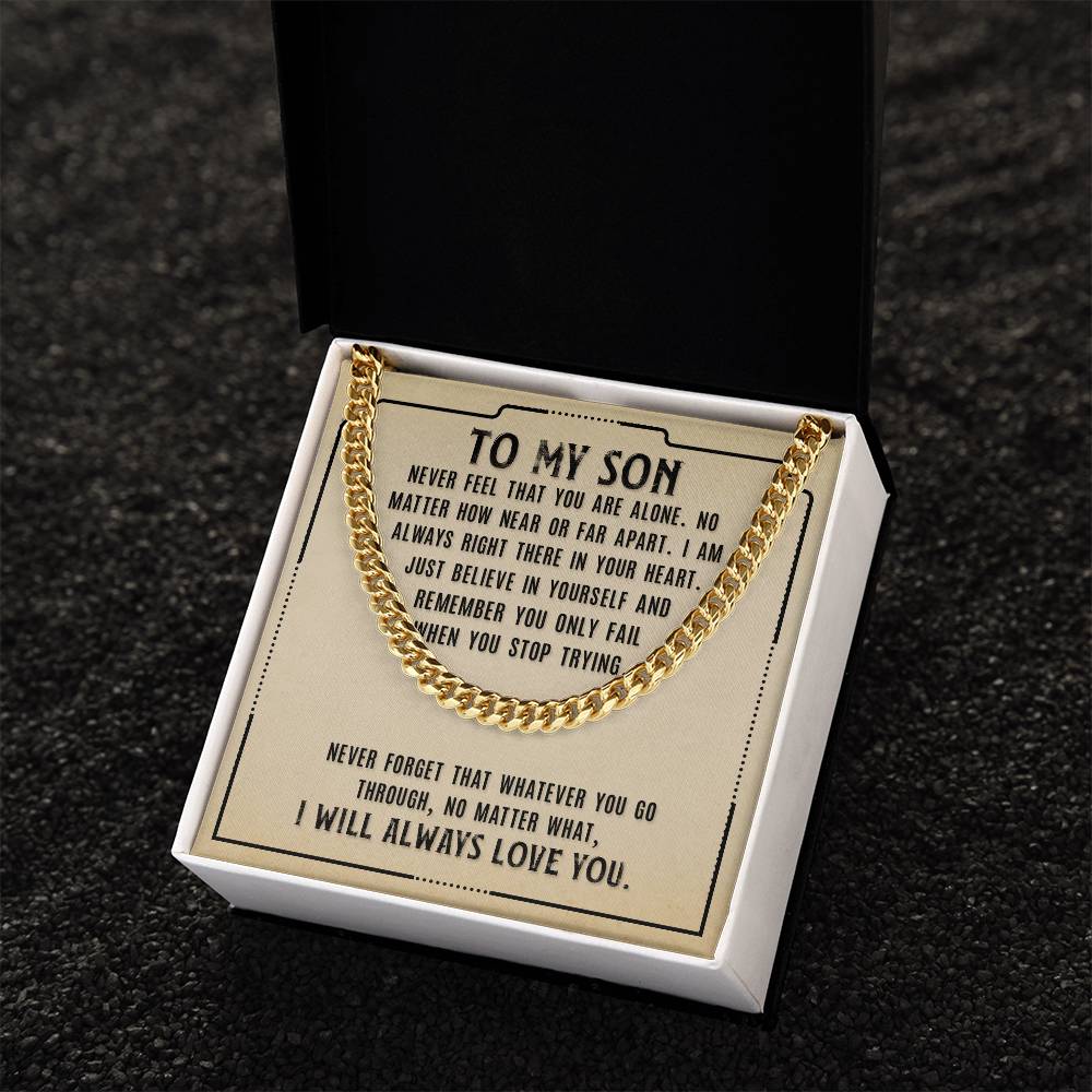To My Son  🎁 ❤️  Cuban Link Chain Necklace