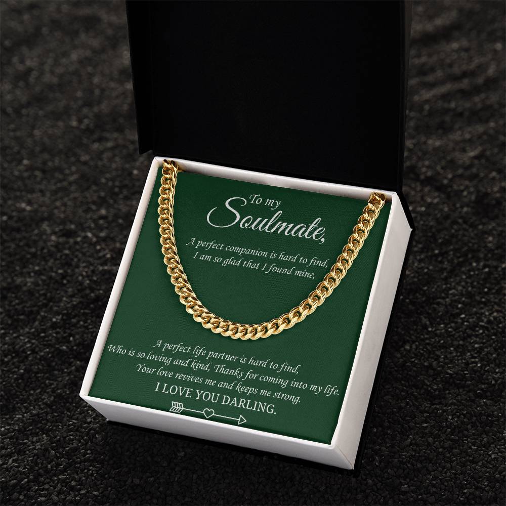 Gift For Boyfriend - Thanks For Coming Into My Life Cuban Link Chain