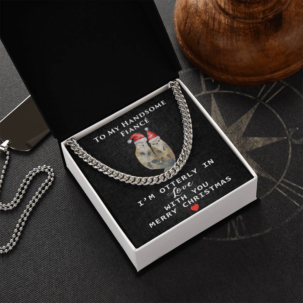 To My Handsome Fiancé Cuban Link Chain