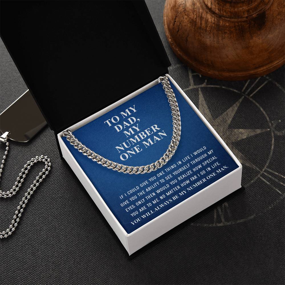 Gifts For Dad From Daughter Fathers Day Gift From Son Silver Cuban Link Chain Dad Birthday Gift Father Of The Bride Fa