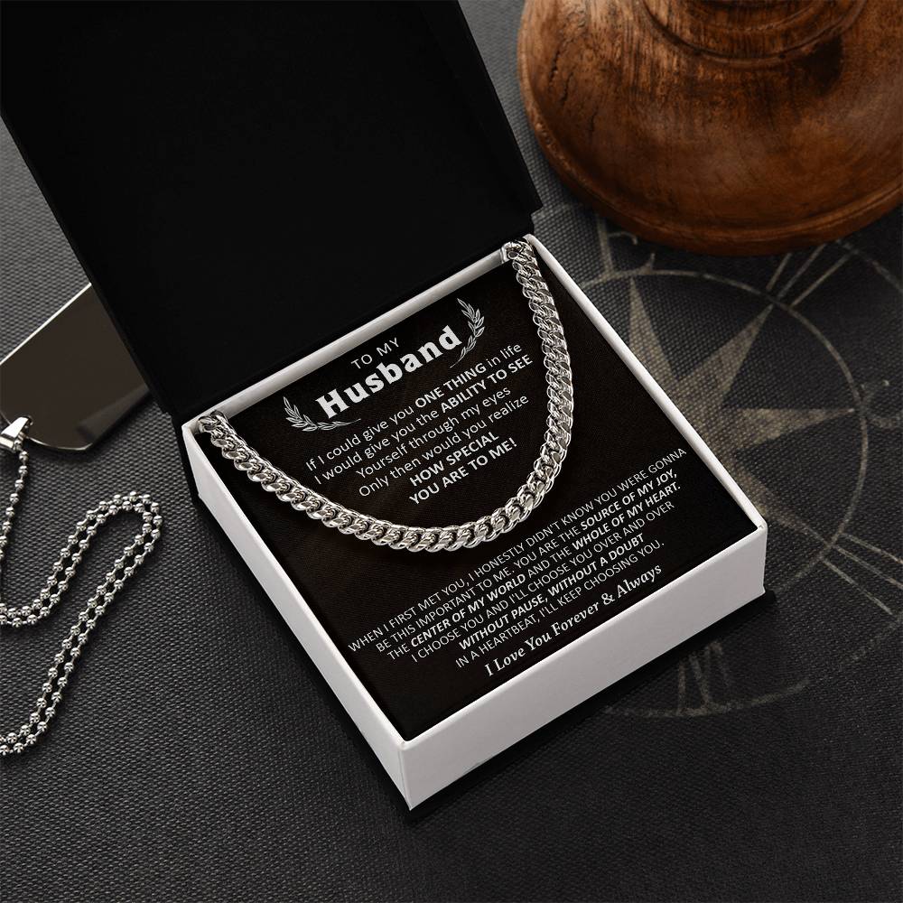 Gift For Husband - Love You Forever - Cuban Cuban Link Chain