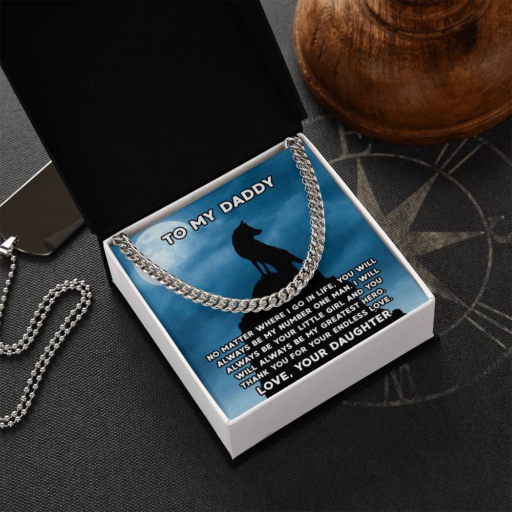 Gifts For Dad From Daughter Silver Cuban Link Chain Fathers Day Gift Dad Birthday Gift For Horse Lover Father Of The B