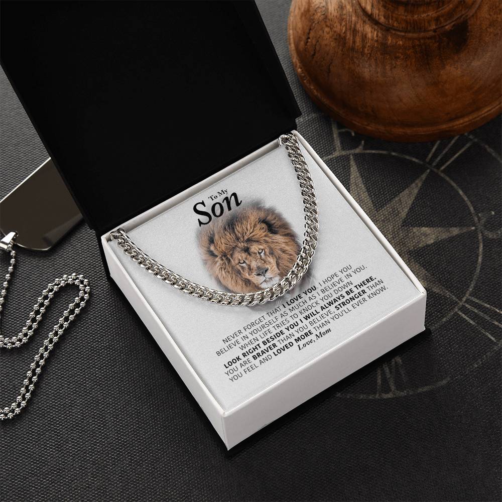 To My Son - I Will Always Be There - Cuban Link Chain Necklace