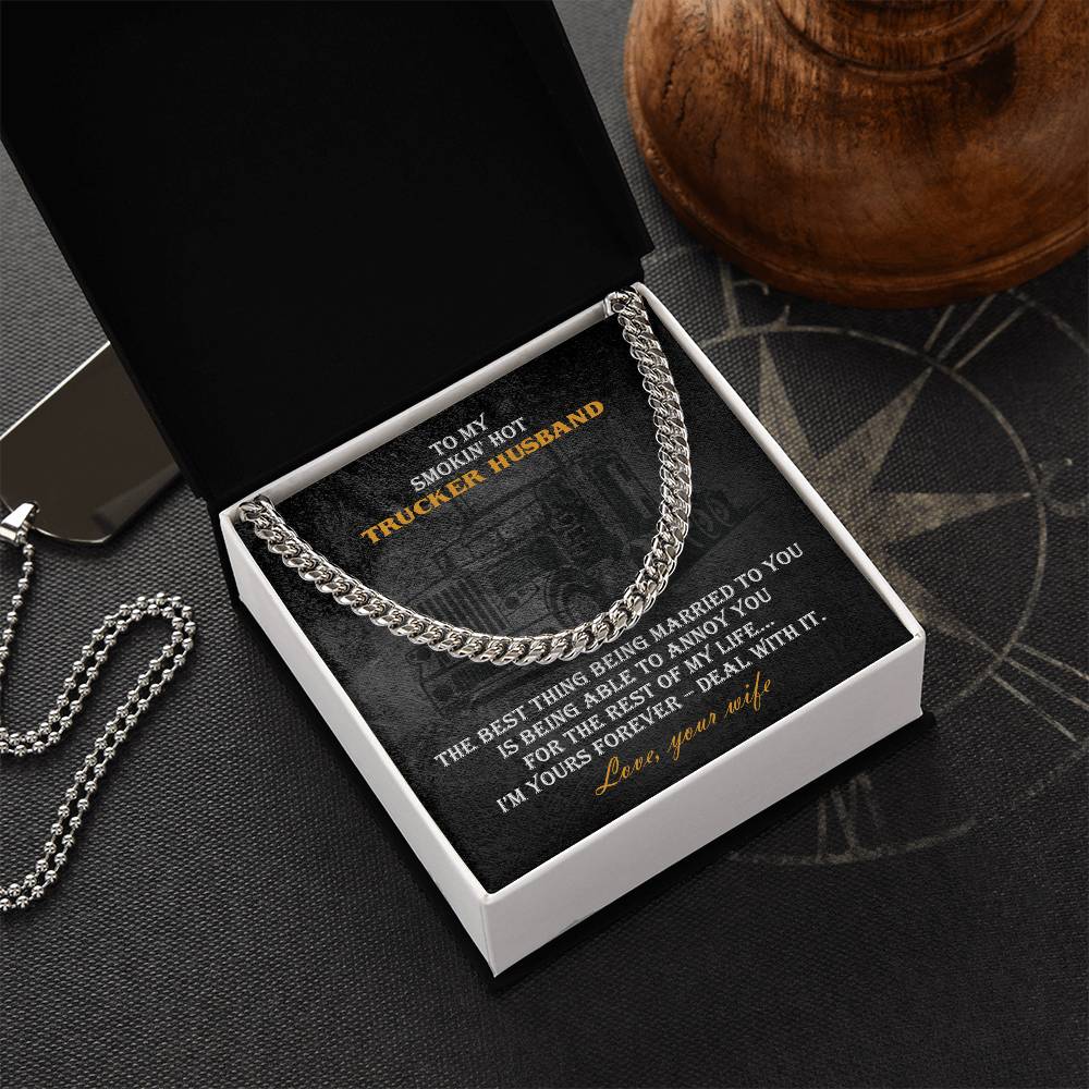 Trucker Heavy Durable Cuban Chain Mens Necklace Cuban Link Chain