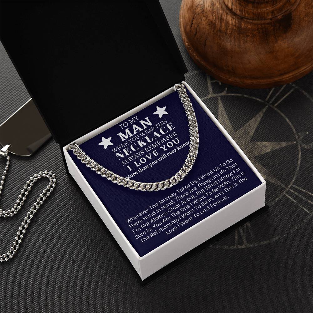To My Man - Valentine Etsy Cuban Link Chain