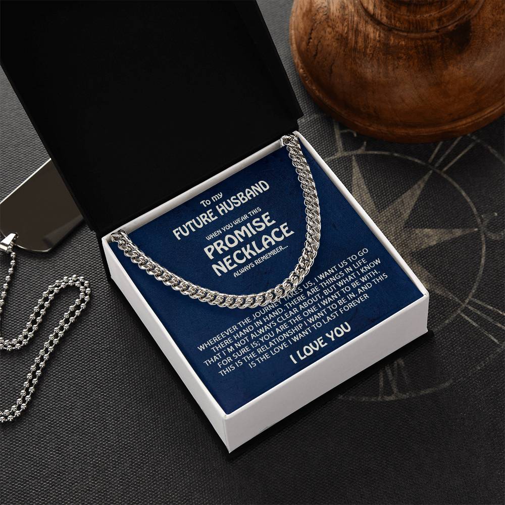 To My Future Husband  Promise Necklace Cuban Link Chain