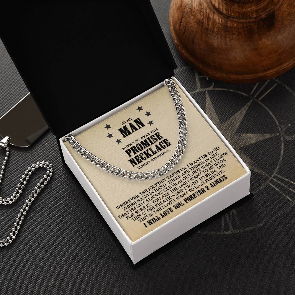 Promise Necklace Cuban Link Chain