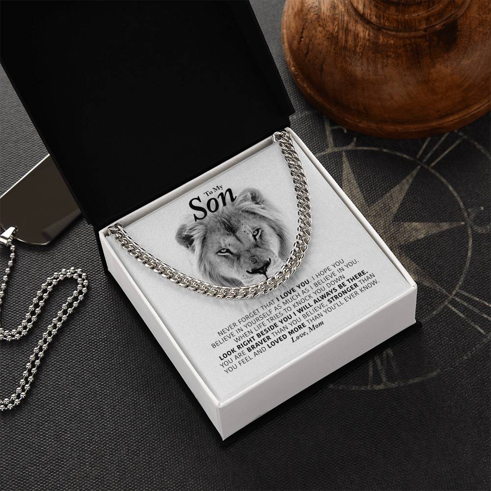 My Son - I Will Always Be There Cuban Link Chain