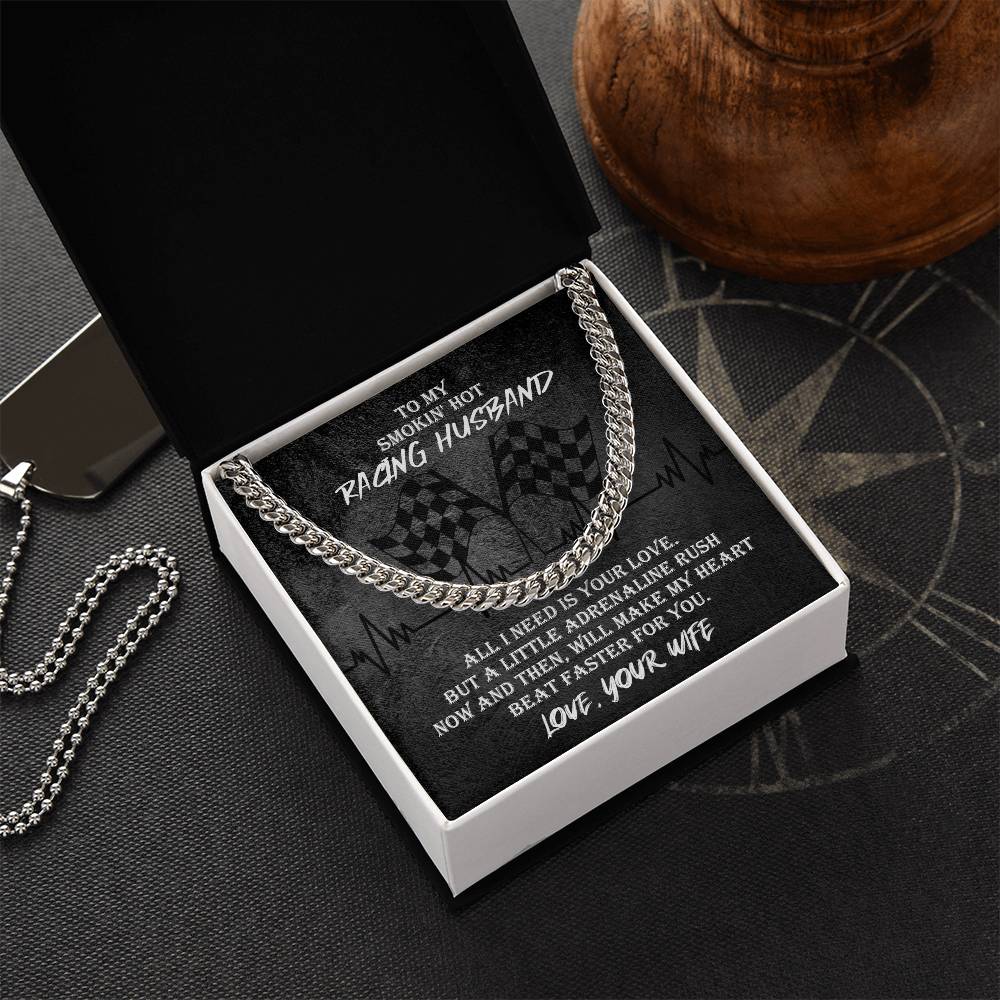 Racing Heavy Durable Cuban Chain Mens Necklace Cuban Link Chain