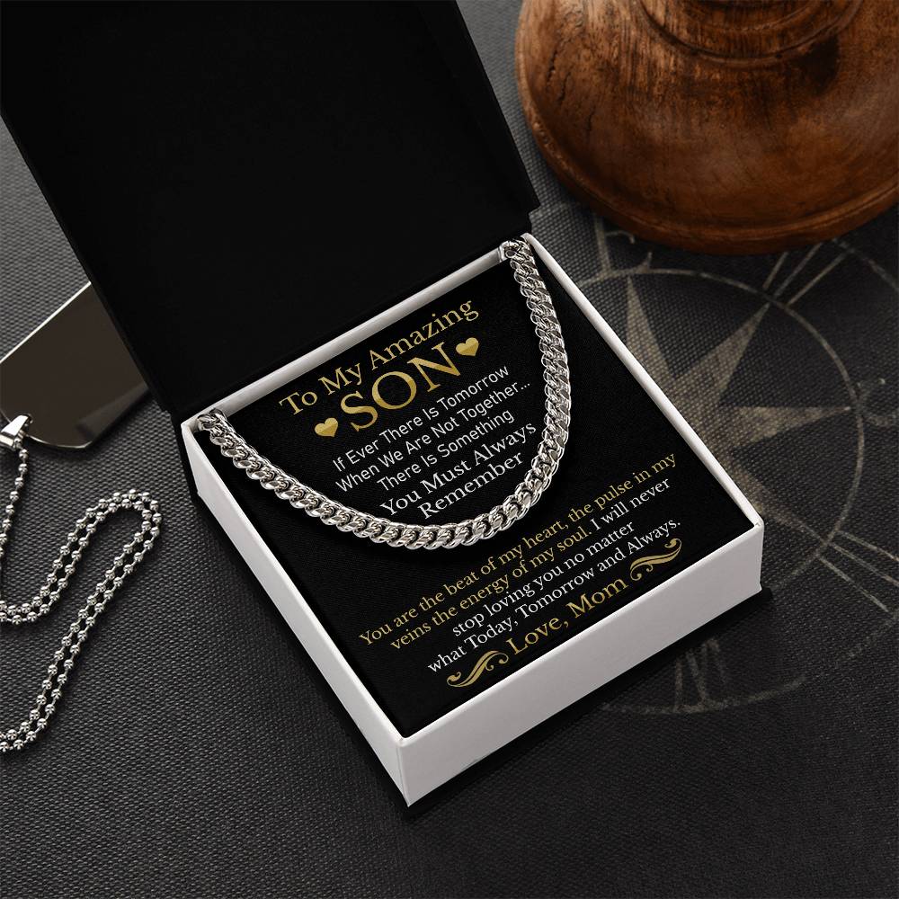 To My Amazing Son - Cuban Link Chain Necklace