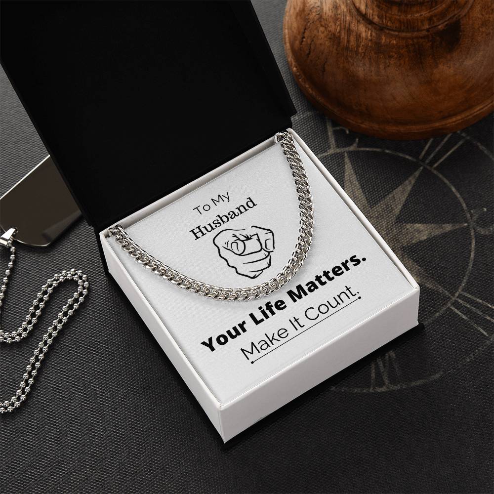 Gift For Husband You Matter All Lives Matter Police Lives Matter Motivational Quotes Christian Gifts Sentimental Gift Cuban Link Chain
