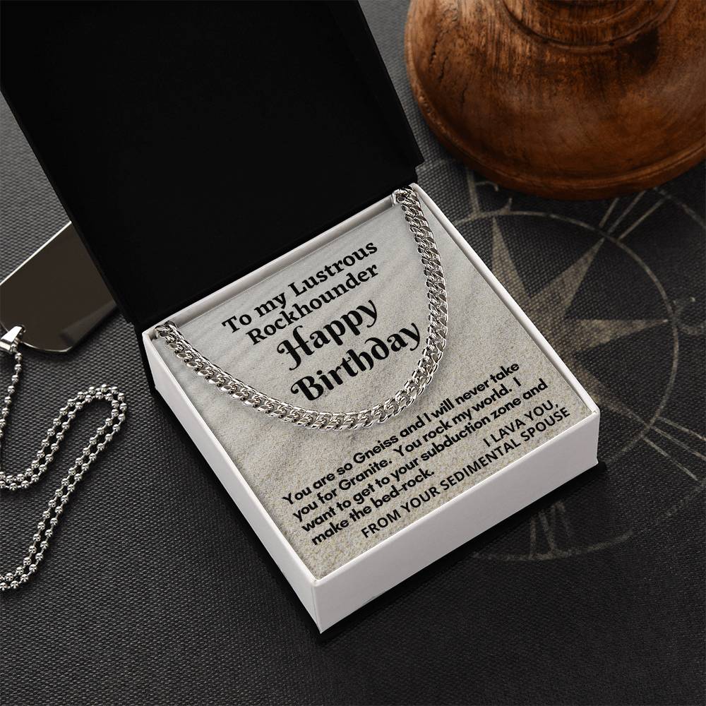Cuban Link Chain Gift For Rockhounder Husband