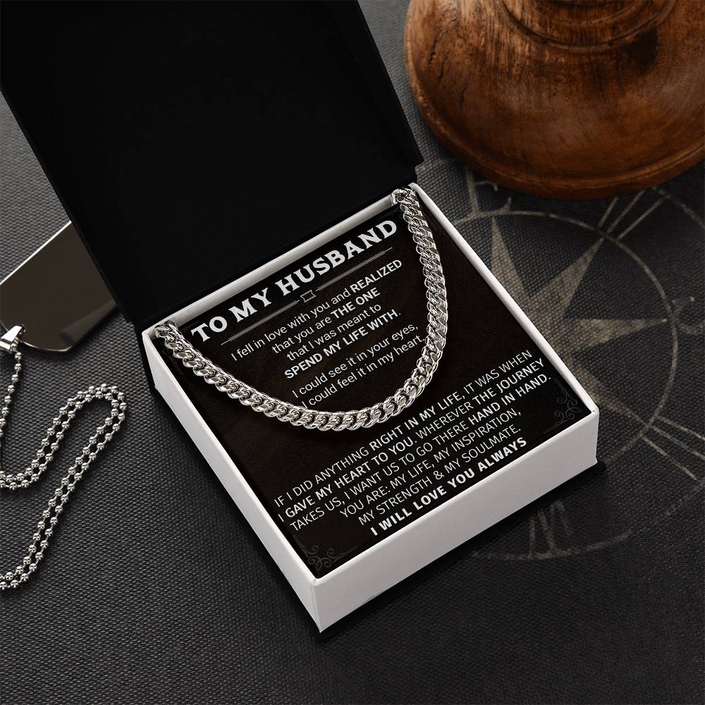 Gift For Husband - Hand In Hand - Cuban Link Cuban Link Chain