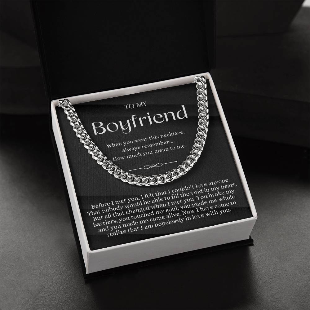 Anniversary Gift For Him Chain Necklace Gift For Him Promise Necklace Gift To My Boyfriend Birthday Gift For Boyfriend Cuban Link Chain