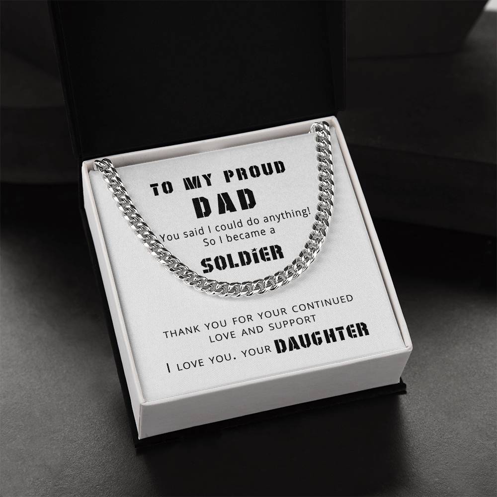 Proud Dad Cuban Link Chain