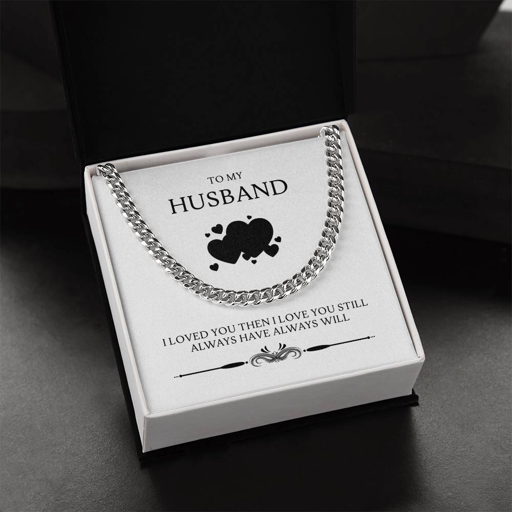 I Love You Then Cuban Link Chain Necklace