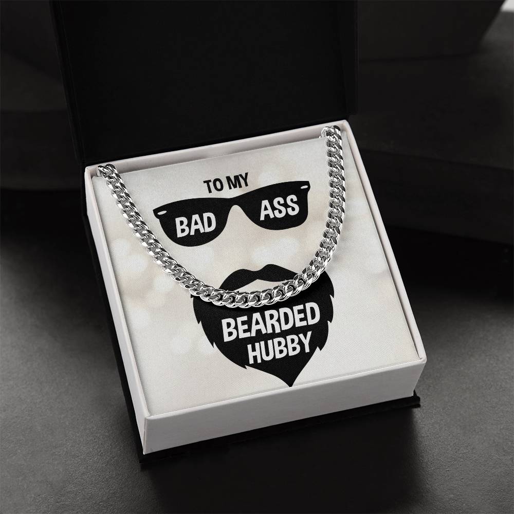 Cuban Link Chain Necklace - Gifts For Him  Gifts For Bearded Hubby Birthday Anniversary